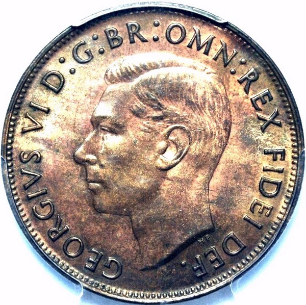 1949 Australian Penny, PCGS MS64BN 'Uncirculated'