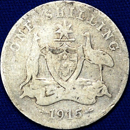 1915 (L) Australian Shilling, 'Good' - Click Image to Close