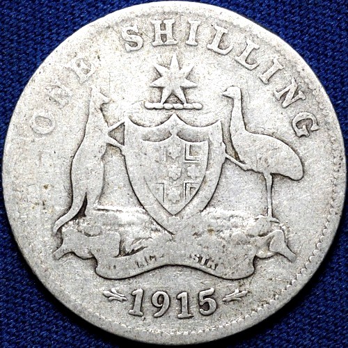 1915 (L) Australian Shilling, 'Very Good / Good' - Click Image to Close