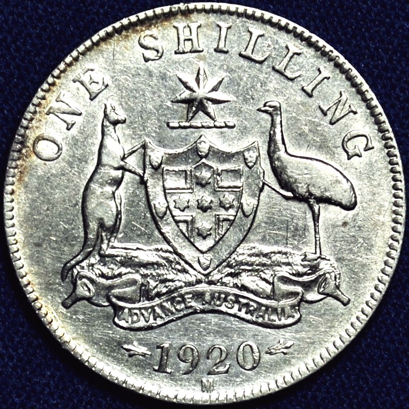 1920 Australian Shilling, 'gVF / VF'
