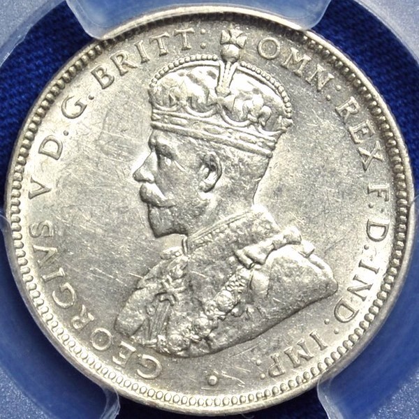 1920 Australian Shilling, PCGS AU58 'about Uncirculated' - Click Image to Close