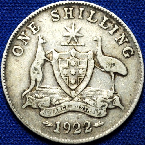 1922 Australian Shilling, 'Fine' - Click Image to Close