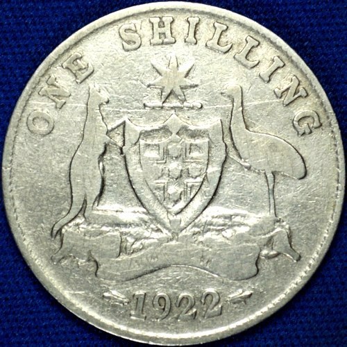 1922 Australian Shilling, 'Very Good'