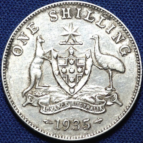 1935 Australian Shilling, 'good Very Fine' - Click Image to Close