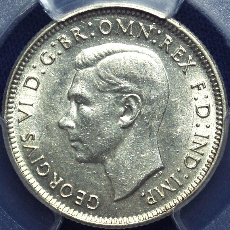 1940 Australian Shilling, PCGS AU58 'about Uncirculated'