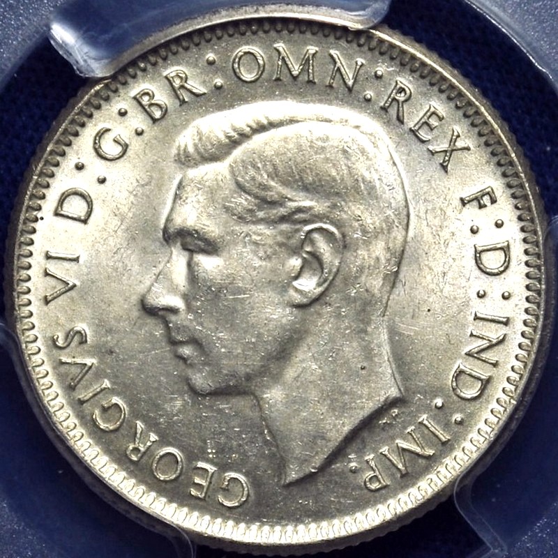 1940 Australian Shilling, PCGS MS62 'Uncirculated' - Click Image to Close