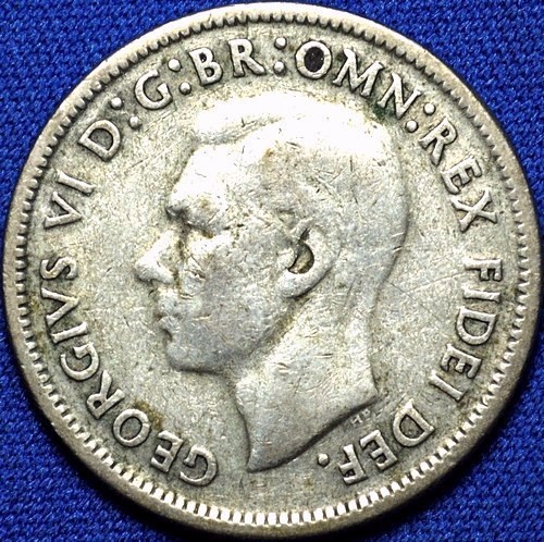 1950 Australian Shilling, 'average circulated' - Click Image to Close