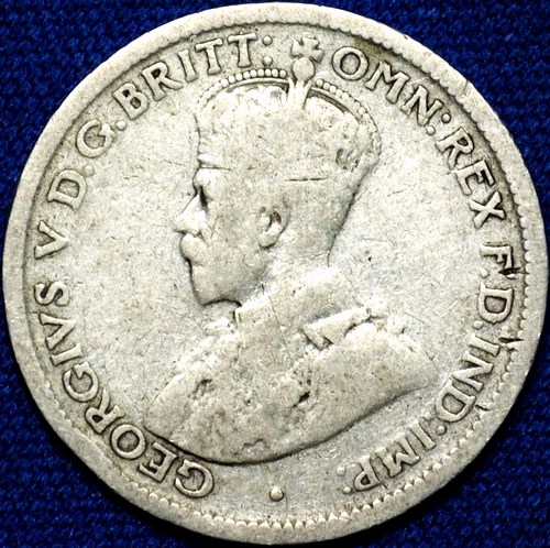 1918 Australian Sixpence, 'about Very Good'