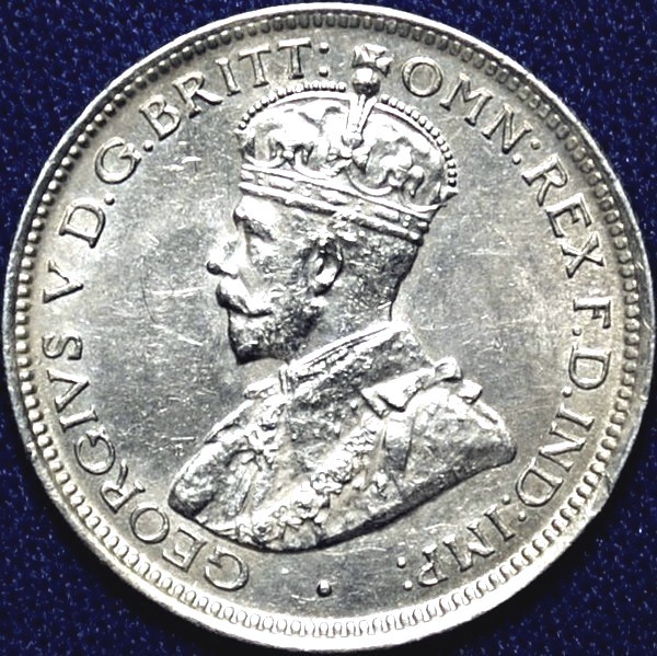 1920 m Australian Sixpence, 'about Uncirculated'