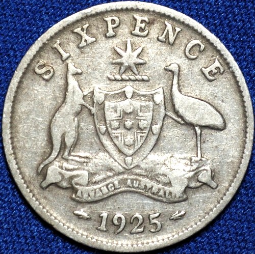1925 Australian Sixpence, 'Very Good / Fine' - Click Image to Close