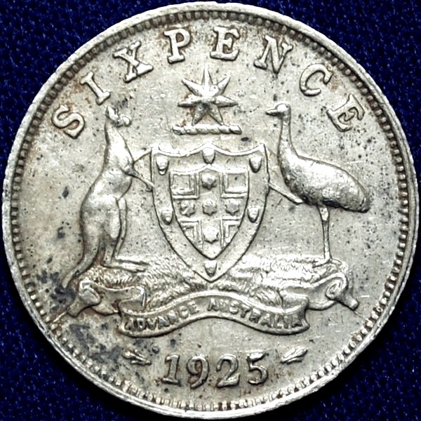 1925 Australian Sixpence, 'gF / gVF' - Click Image to Close