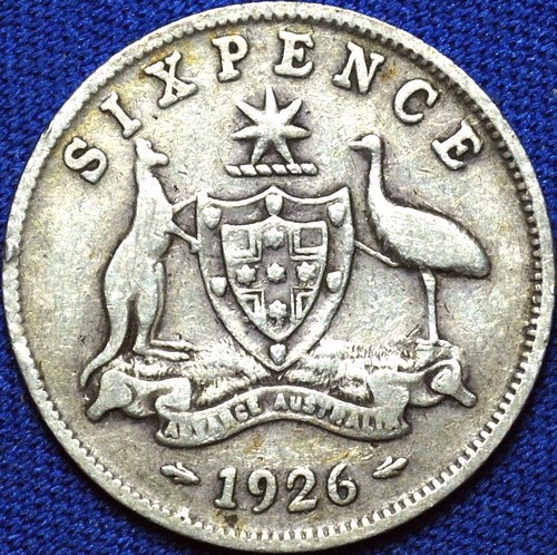 1926 Australian Sixpence, 'Very Good / Fine' - Click Image to Close