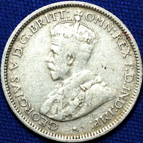 1928 Australian Sixpence, 'about Fine / about Very Fine' - Click Image to Close