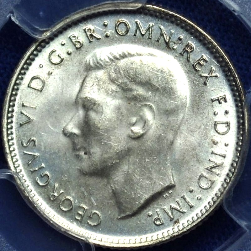1940 Australian Sixpence, PCGS MS62 'Uncirculated' - Click Image to Close
