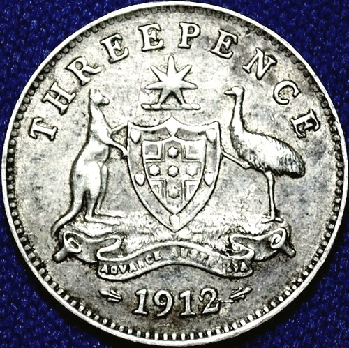 1912 Australian Threepence, 'good Very Fine' - Click Image to Close
