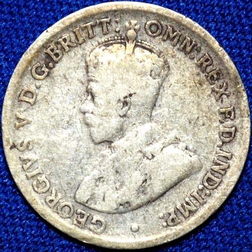 1918 Australian Threepence, 'Very Good / about Fine' - Click Image to Close
