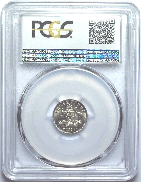 1922 Australian Threepence, PCGS MS62 'Uncirculated' - Click Image to Close
