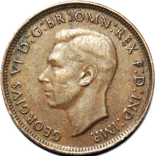 1948 m Australian Halfpenny, 'average circulated' - Click Image to Close