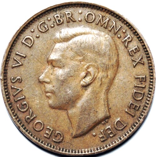 1949 Australian Halfpenny, 'average circulated' - Click Image to Close