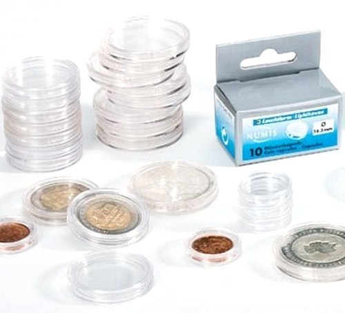 CAPS19 - 19 mm portal round coin capsules. (pack 10)