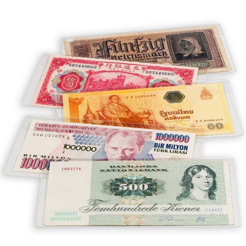 Premium Banknote Sleeves, suit notes up to 160 x 73mm, (pk 10)