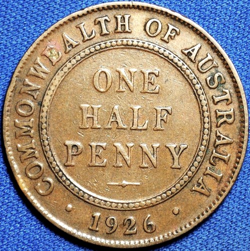 1926 Australian Halfpenny, 'about Very Fine'