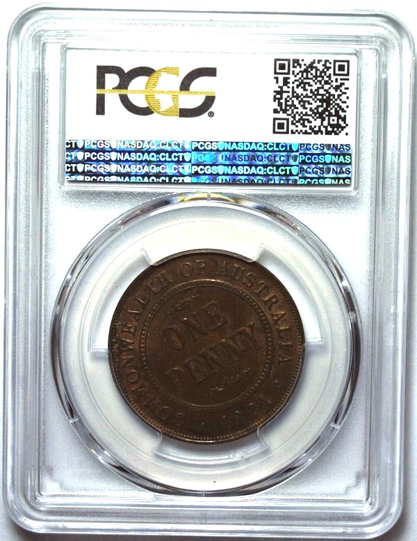 1921 Australian Penny, PCGS MS63BN 'Uncirculated'