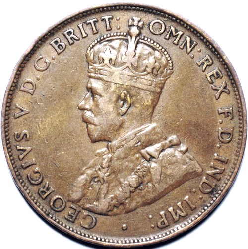 1922 Australian Penny, 'about Very Fine / Fine'