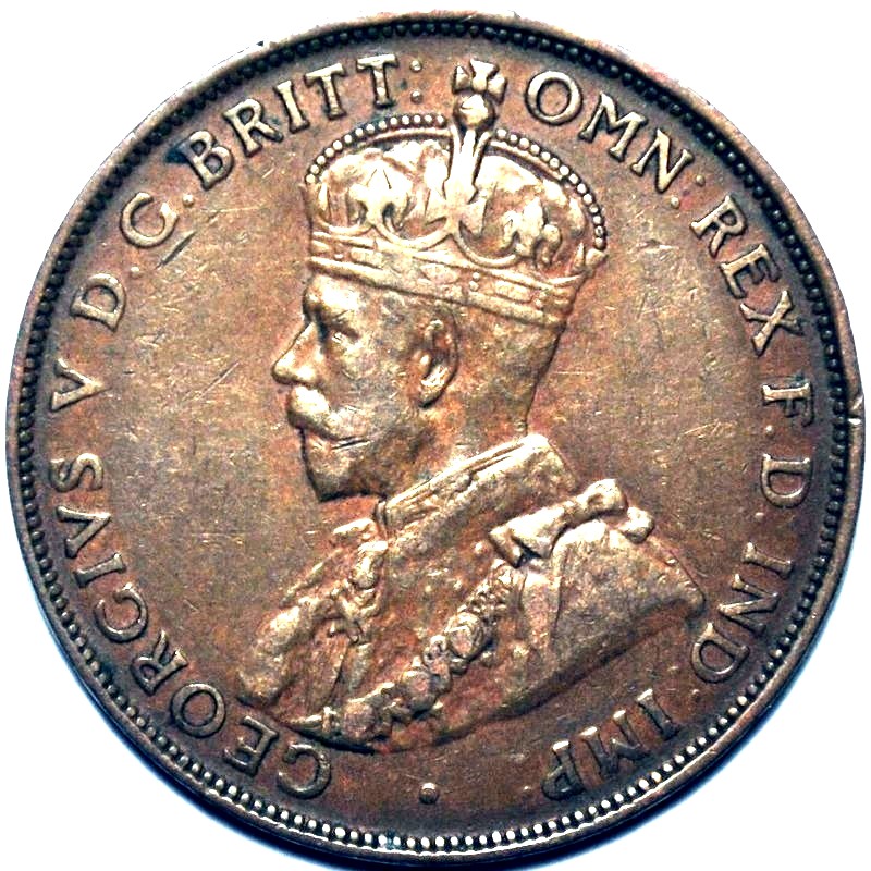 1922 Australian Penny, 'Very Fine'