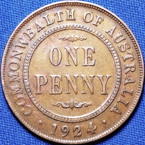 1924 Australian Penny, 'Fine'
