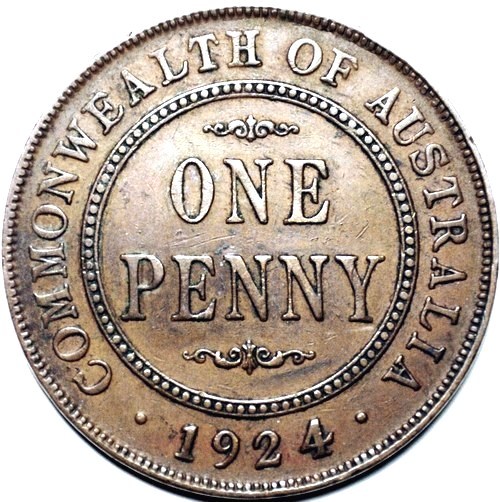 1924 Australian Penny, 'good Very Fine / Very Fine'