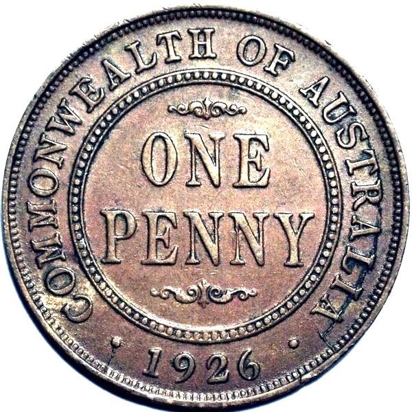 1926 Australian Penny, 'about Extremely Fine'