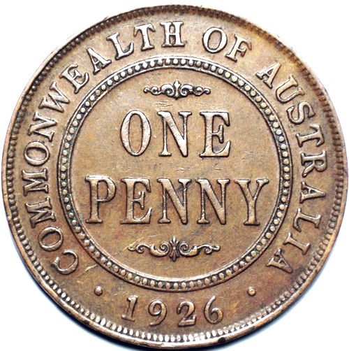 1926 Australian Penny, 'good Very Fine'