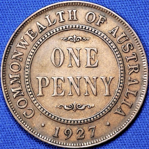 1927 Australian Penny, 'Fine'