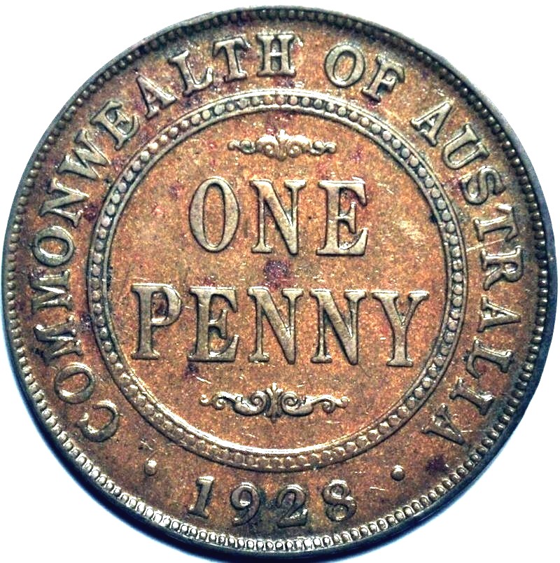 1928 Australian Penny, 'good Fine'