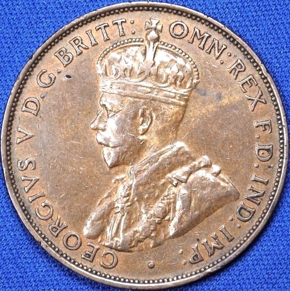 1933/2 overdate Australian Penny, 'Very Fine'