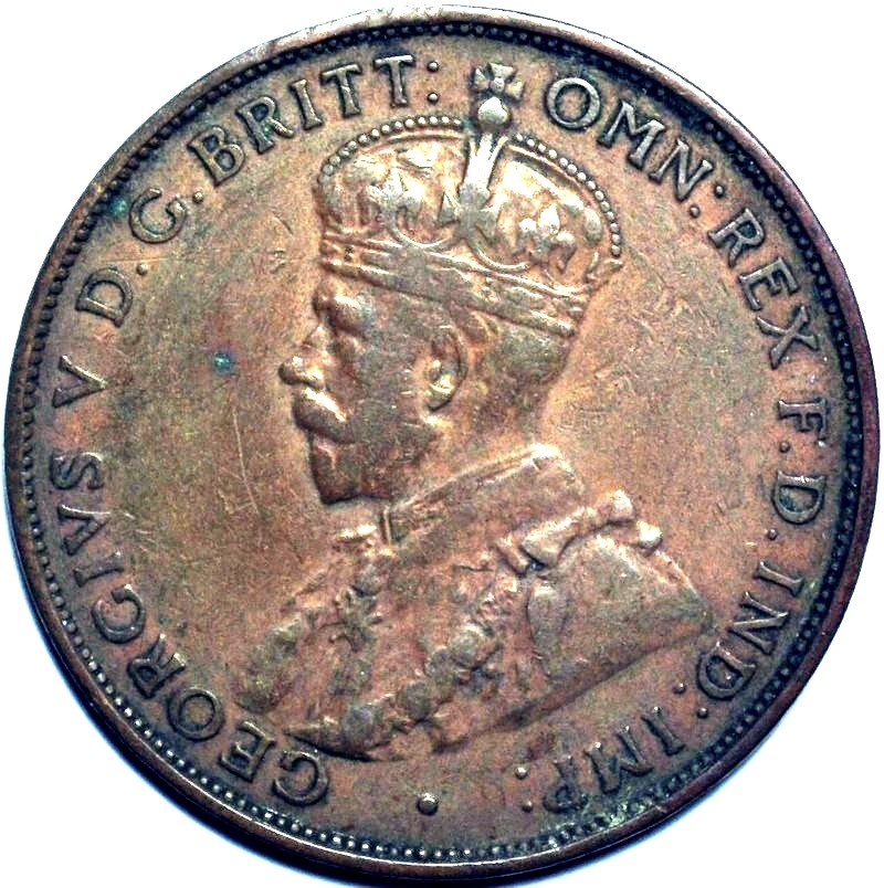 1933 Australian Penny, 'about Very Fine'