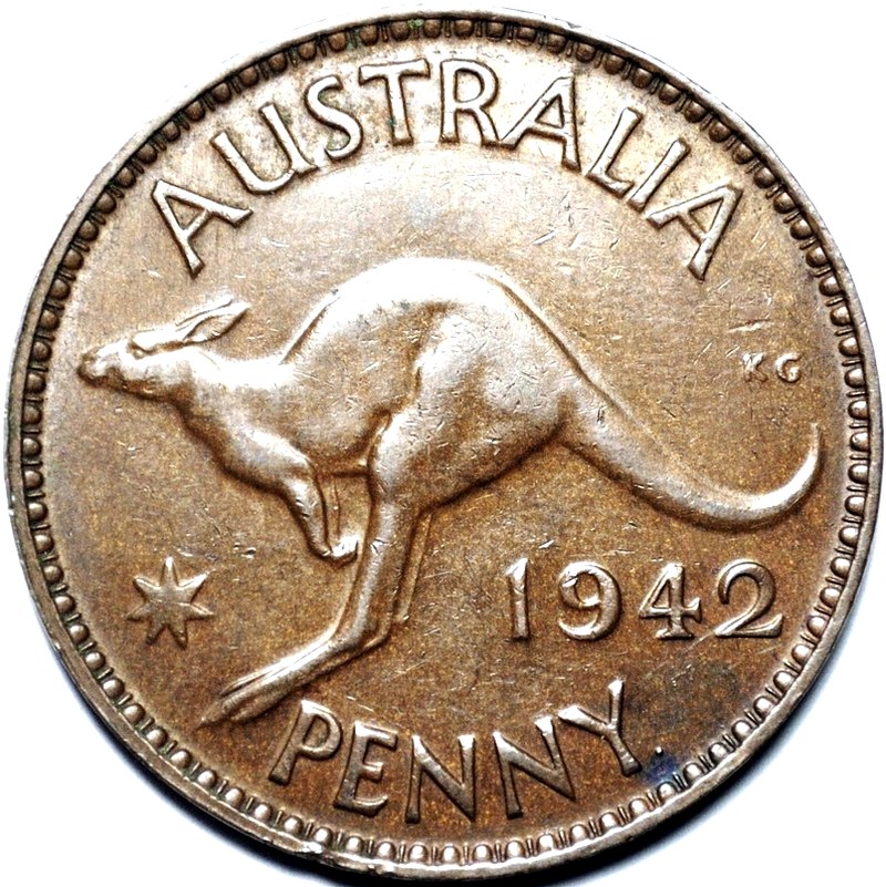 1942 Y. Australian Penny, 'about Extremely Fine'