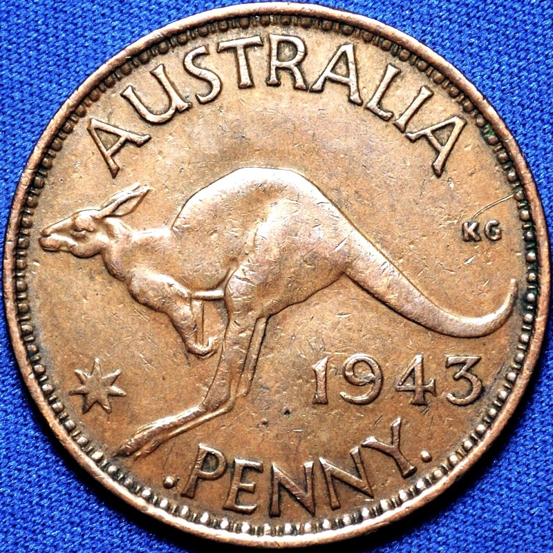 1943 i Australian Penny, 'good Very Fine'