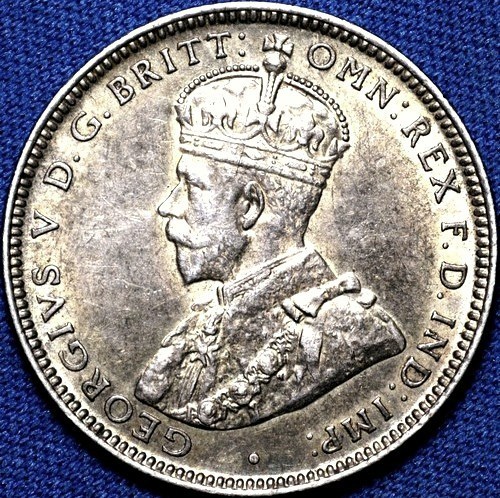 1916 Australian Shilling, 'about Uncirculated'