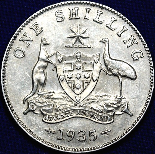 1935 Australian Shilling, 'good Extremely Fine'