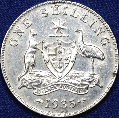 1935 Australian Shilling, 'good Extremely Fine'