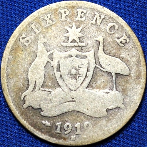 1919 Australian Sixpence, 'Good'
