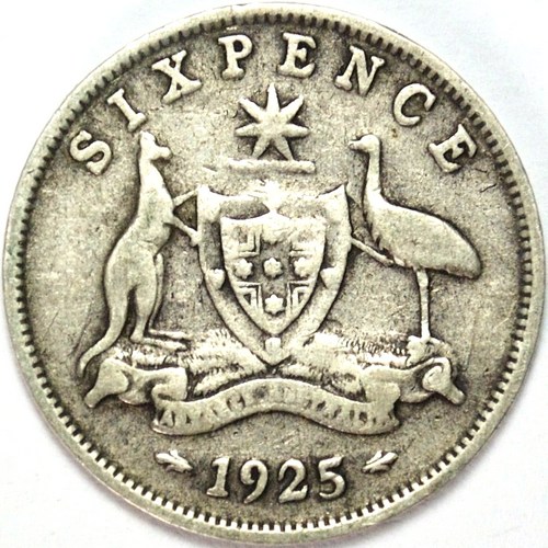 1925 Australian Sixpence, 'Very Good / about Fine'