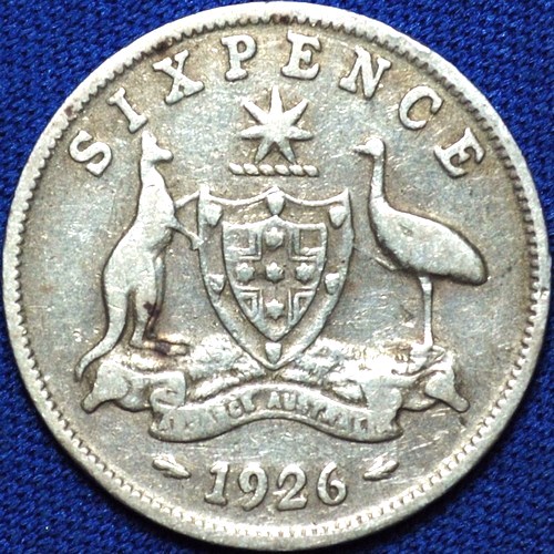1926 Australian Sixpence, 'Very Good / about Fine'