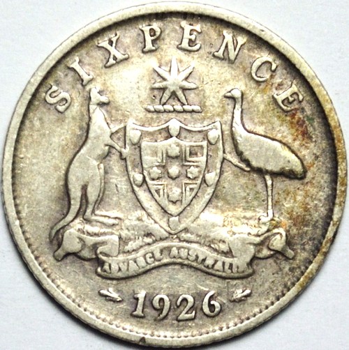 1926 Australian Sixpence, 'Very Good / Fine', detractors