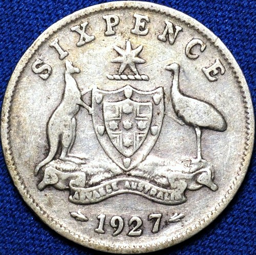 1927 Australian Sixpence, 'good Very Good / Fine'