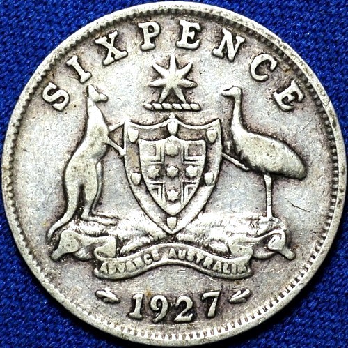 1927 Australian Sixpence, 'good Very Good / Fine'
