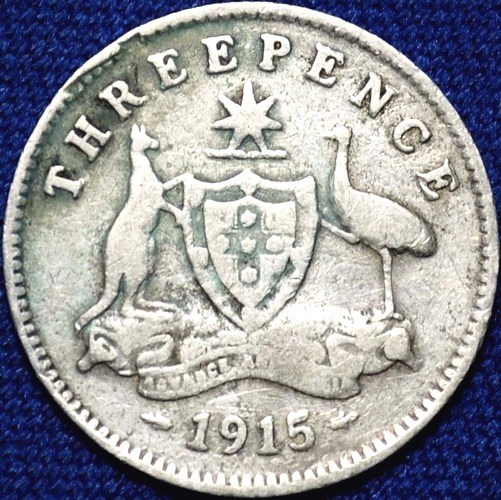 1915 Australian Threepence, 'Very Good'
